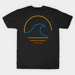 Minimal Wave and Sun T-Shirt